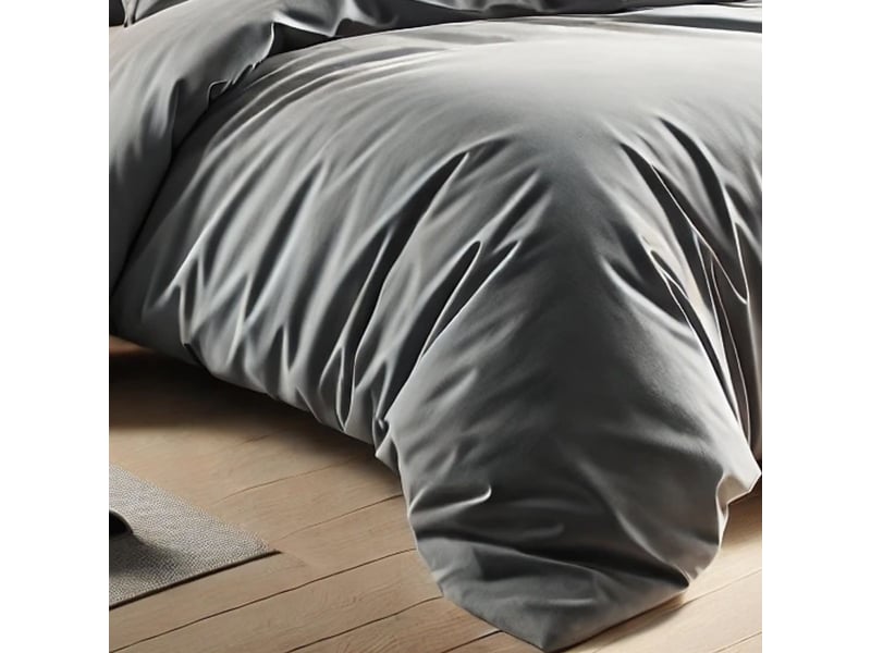  Parure housse de couette 140x200cm + 1 taies 100% coton gris silver - vitalia VITALIA - Conforama D
