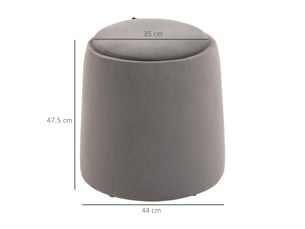 Pouf / repose pied BLOSSOM 838-270V00CG gris