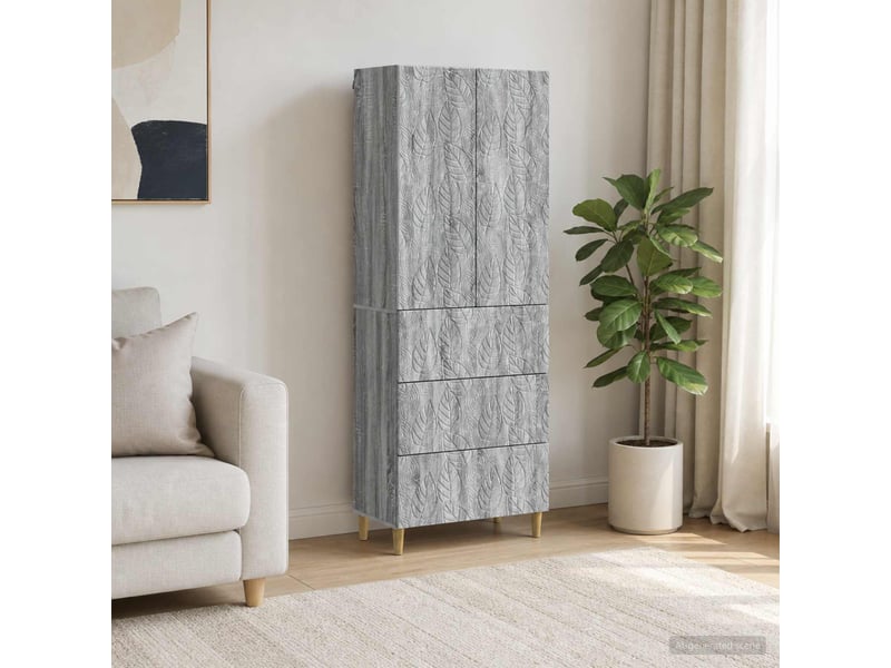  Ensemble de meubles 2 pcs, rangement de salon 66 x 34,5 x 90 cm bois d'ingénierie shl9709  - Conforama B