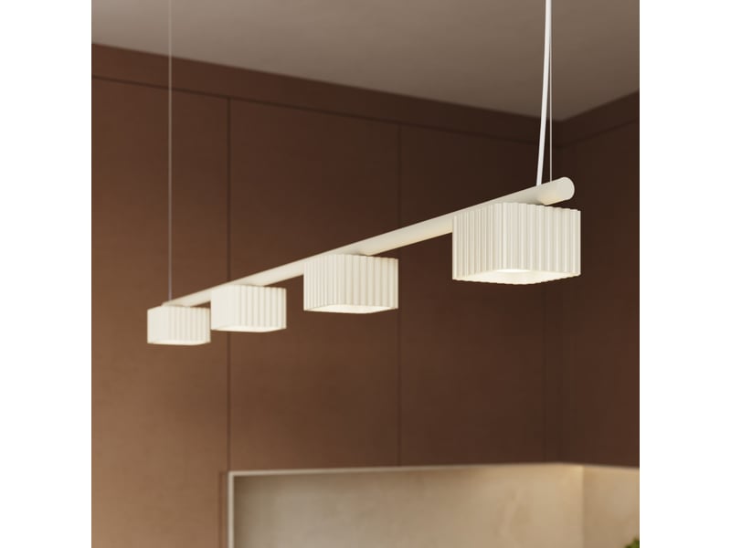  Lustre riff 4 beige gx53 aluminium moderne 208x122x10cm SL.3027 - Conforama D
