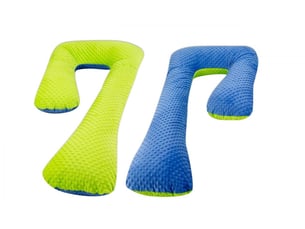 Coussin accouchementallaitement forme 7 bleu – vert