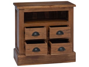 Armoire de rangement style vintage chic avec tiroirs 60 x 30 x 60 cm en teck massif naturel 02_0059090