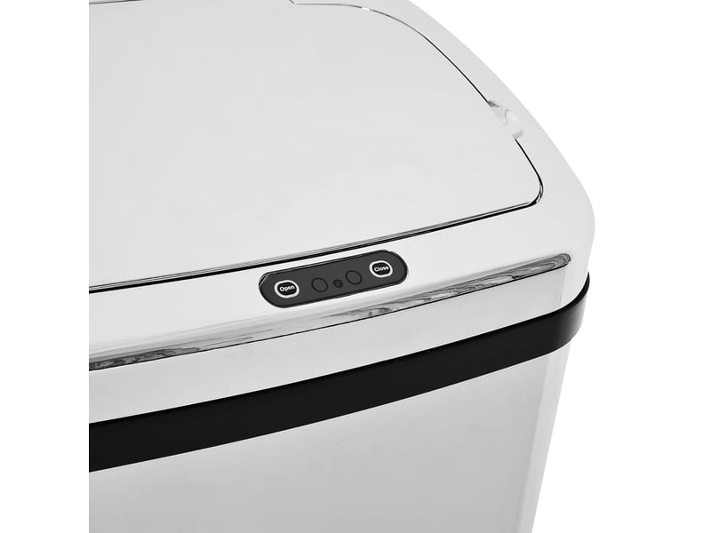  Poubelle de cuisine automatique 67 l 33x25x84 cm – argentée – capteur sans contact et commande manuelle  - Conforama D
