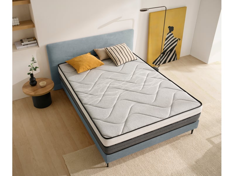  Matelas à mémoire de forme gel luxury intelligent - mi-ferme, mémoire de forme gel, indépendance de couchage 8435720069556 - Conforama C