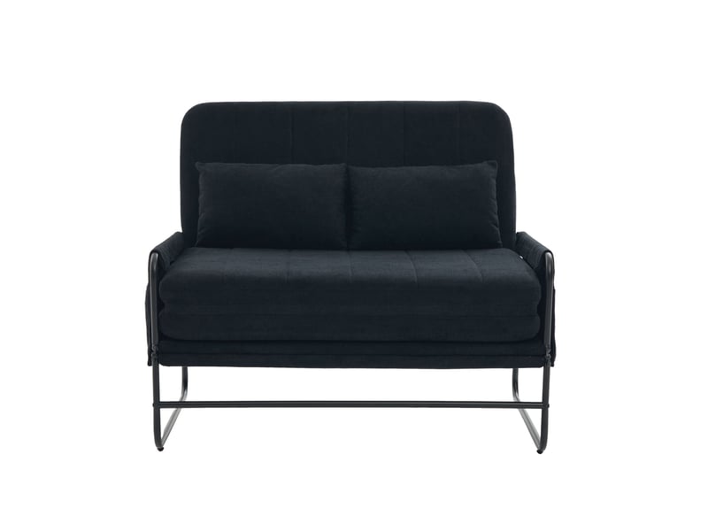  Canapé convertible 2 places 104x85x92 cm métal noir  - Conforama A