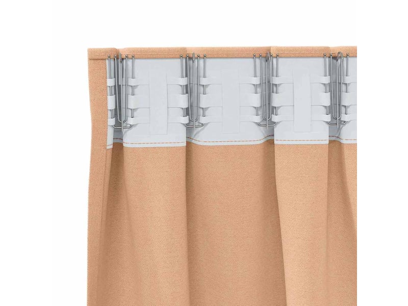  Lot de 2 rideaux occultants, rideaux black-out avec anneaux marron clair 225 x 140 cm cf44687  - Conforama E