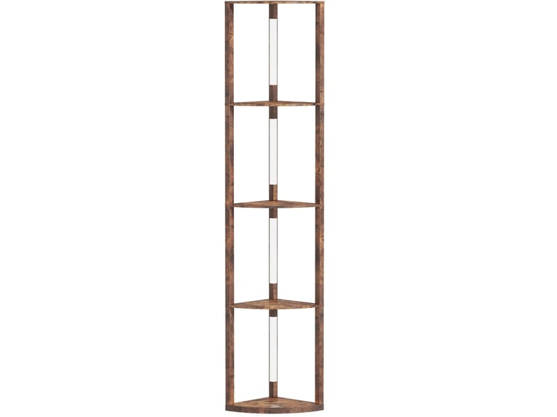  Lampadaire led avec rangements 41x29,5x163,5 cm réglable mdf marron rustique  - Conforama A