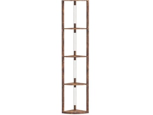 Lampadaire led avec rangements 41x29,5x163,5 cm réglable mdf marron rustique