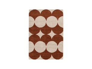 Tapis intérieur motif ronds crème et terracotta 200 x 290cm - stella