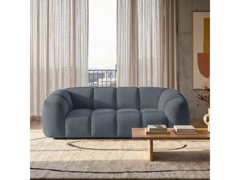  Selsey millma - canapé - 220 cm - velours bleu clair Millma - Conforama B