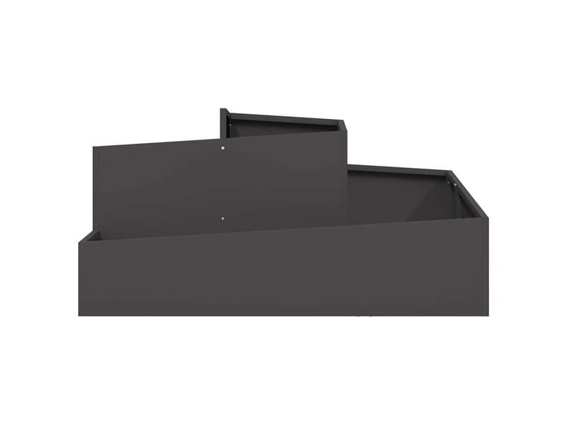  Jardinière - cache-pot de jardin noir 100 x 100 x 50 cm acier laminé à froid  - Conforama E