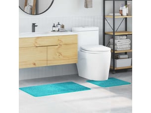 Ensemble de tapis de bain antidérapants 2 pc turquoise pp cf64748