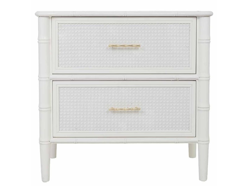  Table de chevet en bois blanc 71x39x68 cm h  - Conforama B