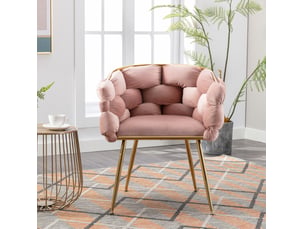Fauteuil fixe <strong>HAUSS SPOLE</strong> <strong></strong> Velours rose vendu A l'unité