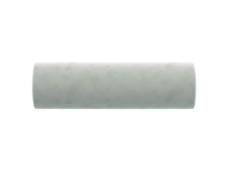  Lot de 2 coussins décoratifs gris clair ø15x50 cm velours cf60866  - Conforama D