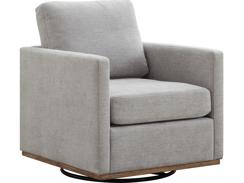  Fauteuil pivotant 360° en chenille gris avec accoudoirs  - Conforama A