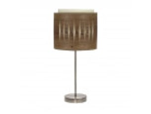 Lampe à poser fabrilamp alexandra e14 coloris cuirbois foncé 42 x 17 x 17 cm