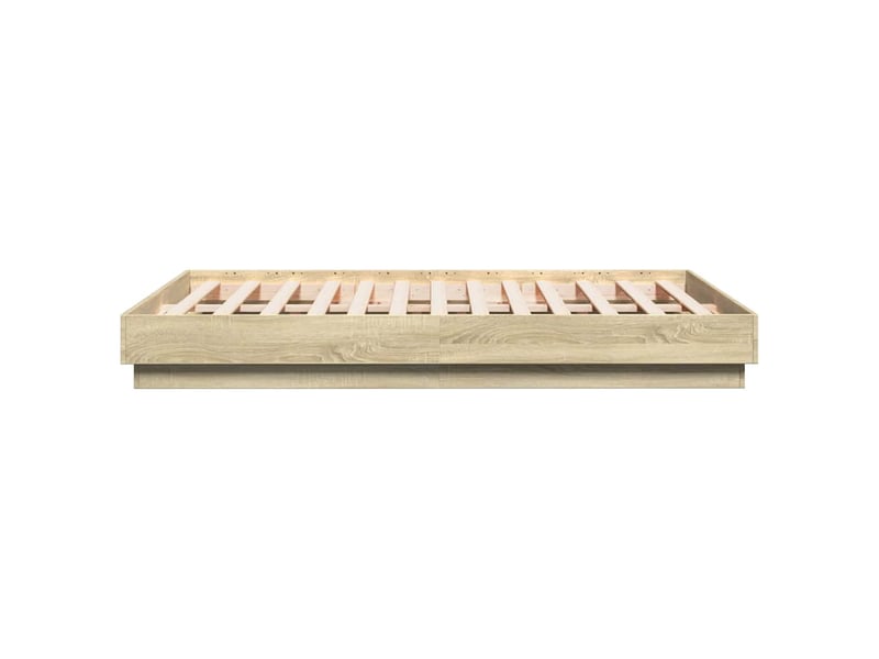  Lit double- lit adulte -  cadre de lit sans matelas chêne sonoma 120x190 cm  - Conforama D