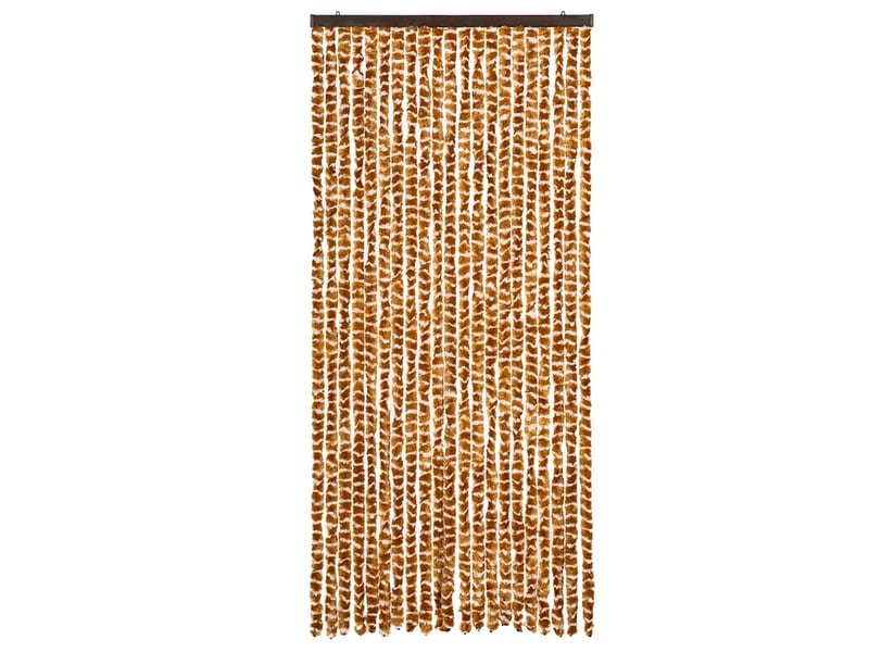  Rideau anti-mouches, moustiquaire ocre et blanc 90x200 cm chenille cf43578  - Conforama C