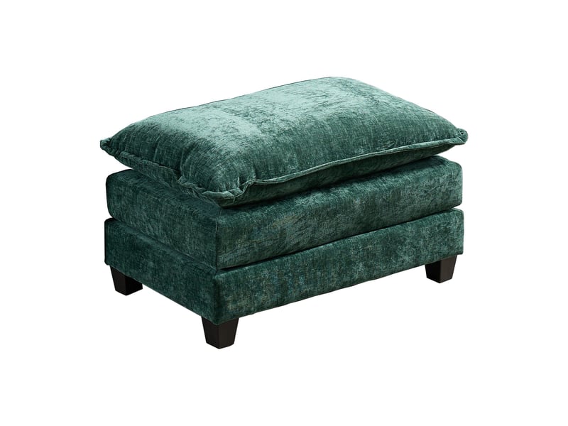  Pouf cloud modulable vert en chenille, coussin double couche, accessoire canapé moderne  - Conforama A