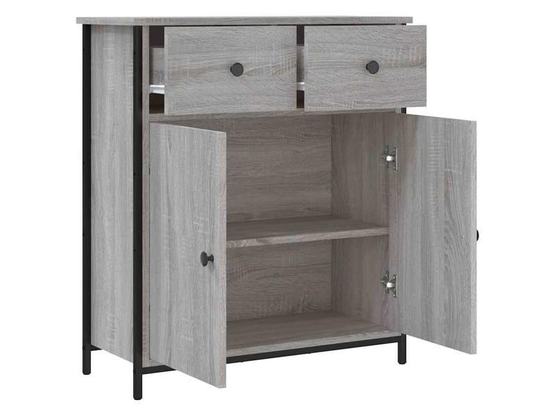  Buffet - bahut - meuble de rangement sonoma gris 70x30x80 cm bois d'ingénierie  - Conforama E