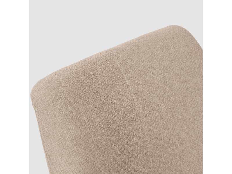  Lot de 2 chaise de salle à manger avec accoudoirs, pieds métal, beige  - Conforama W