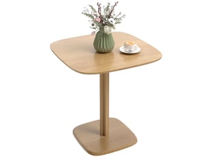 Table à manger carrée 4 personnes en bois d'hévéa massif naturel 70 x 70 x 75 cm