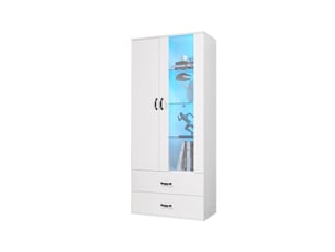 Buffet 2 porte(s) 2 tiroir(s) OKMYHOME - 59.5 cm coloris blanc