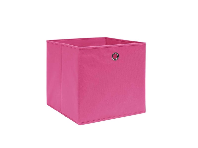  Boîtes de rangement 4 pcs tissu intissé 28x28x28 cm rose  - Conforama A