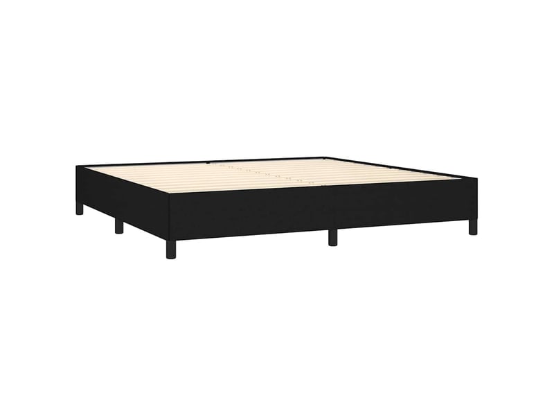  Lit double- lit adulte -  cadre de lit sans matelas noir 200x200 cm tissu  - Conforama C