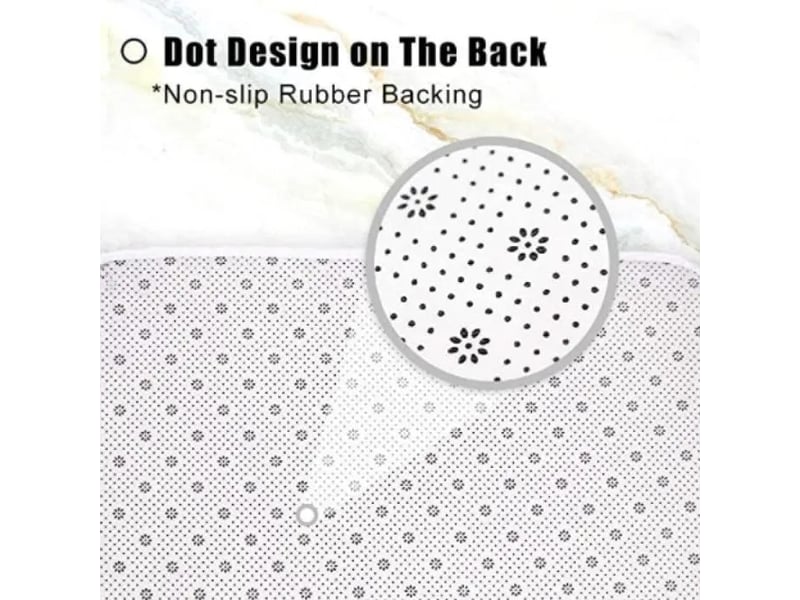  Lot de 3 tapis de bain en pvc antidérapants - noir  - Conforama B