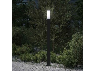 Borne lumineuse, lampadaire 110 cm noire ip44