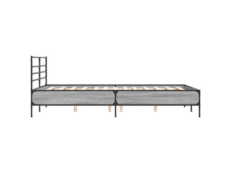  Lit double- lit adulte -  cadre de lit sans matelas sonoma gris 135x190 cm  - Conforama D