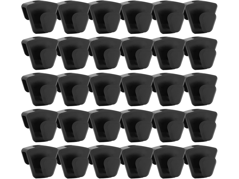 Lot de 30 crochets porte-manteaux, de connexion peu encombrants, cintres es pour suspendre les vêtements dans le placard et la sal, noir AMES003411YJN - Conforama A