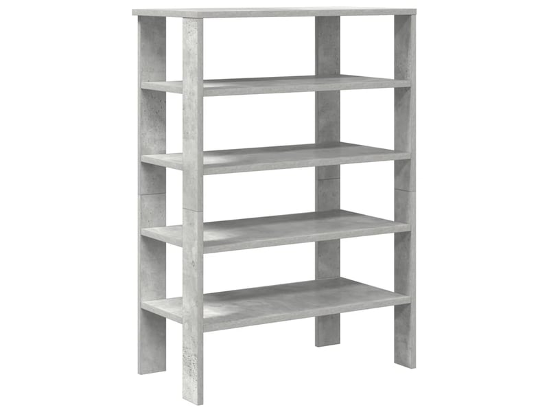  Meuble à chaussures, étagère à chaussures gris béton 61x32x87,5 cm bois d'ingénierie  - Conforama A