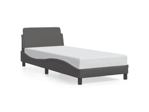 Lit simple 80x200 cm    coloris gris