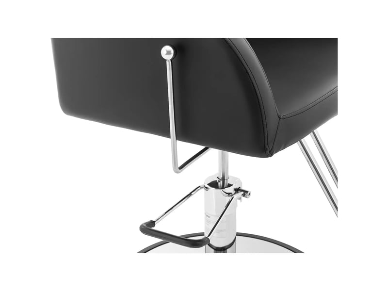  Fauteuil de coiffeur professionnel avec repose-pieds 200 kg acier inoxydable pvc noir 14_0008939  - Conforama B