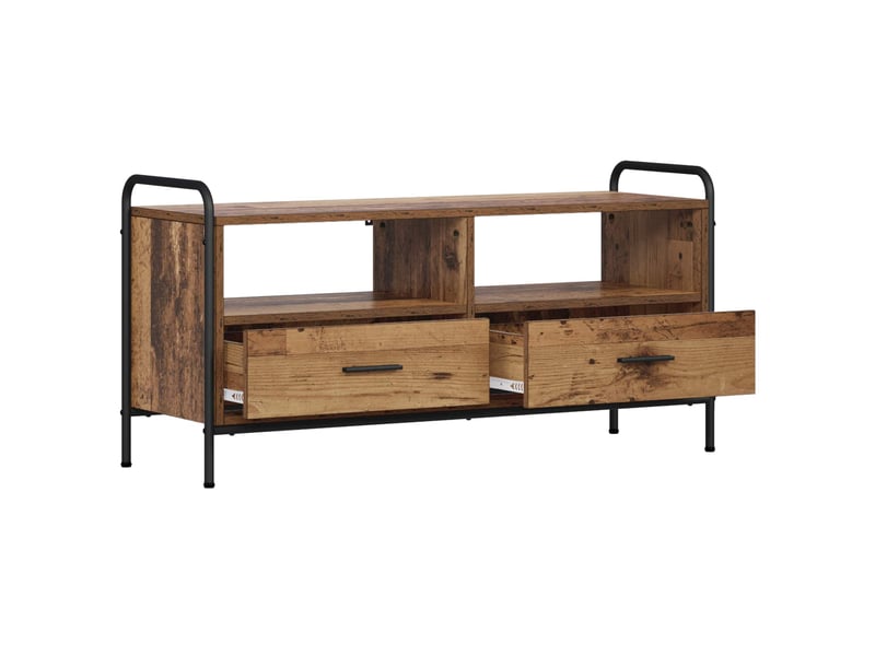  Meuble tv moderne, banc tv 67,5x33x50 cm bois ancien bois d'ingénierie  - Conforama C