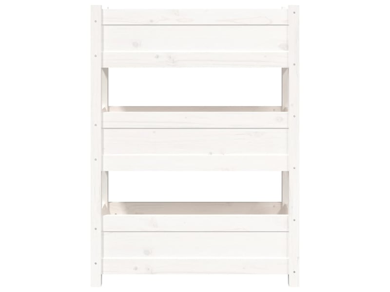  Jardinière - bac à fleurs blanc 77x25x104,5 cm bois massif de pin  - Conforama E