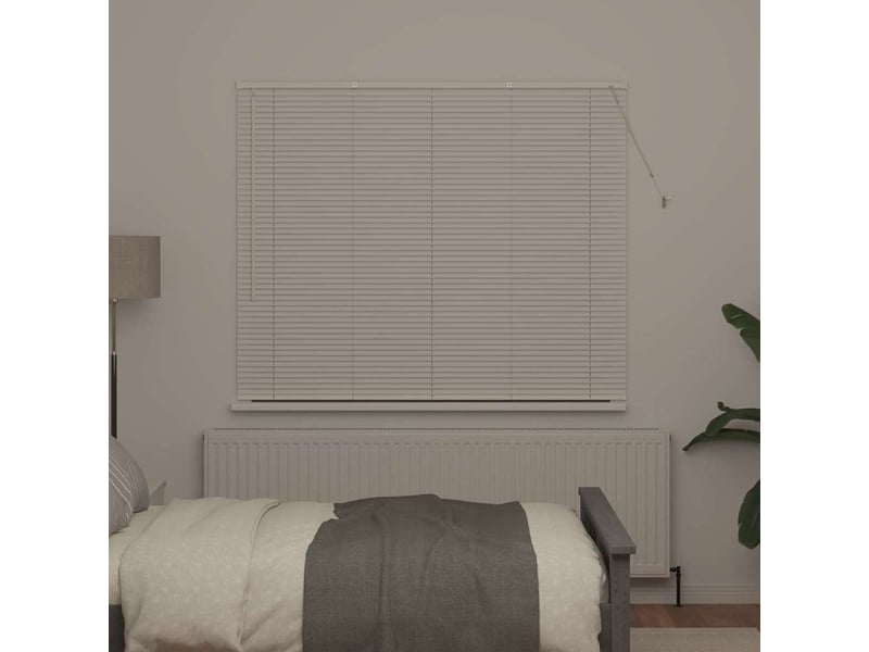 Store vénitien, store de fenêtre blanc 130 x 160 cm 25 mm aluminium cf47709 - Conforama C