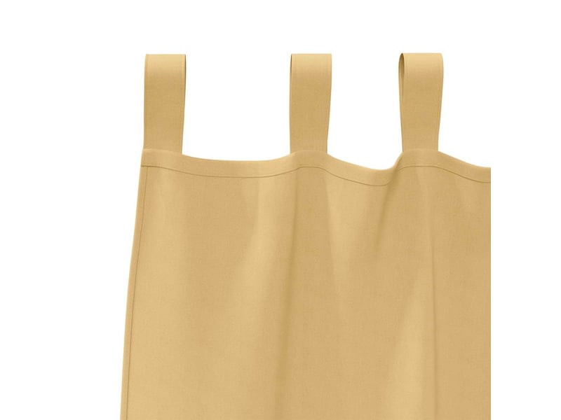  Lot de 2 rideaux occultants, rideaux black-out avec anneaux beige 245 x 140 cm cf44569  - Conforama E