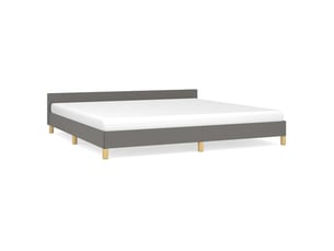 Lit 2 places 200x200 cm    coloris gris