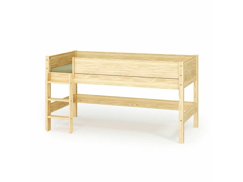  Pack lit mi-hauteur avec matelas 90x200 cm louw  bois naturel Louw - Conforama A