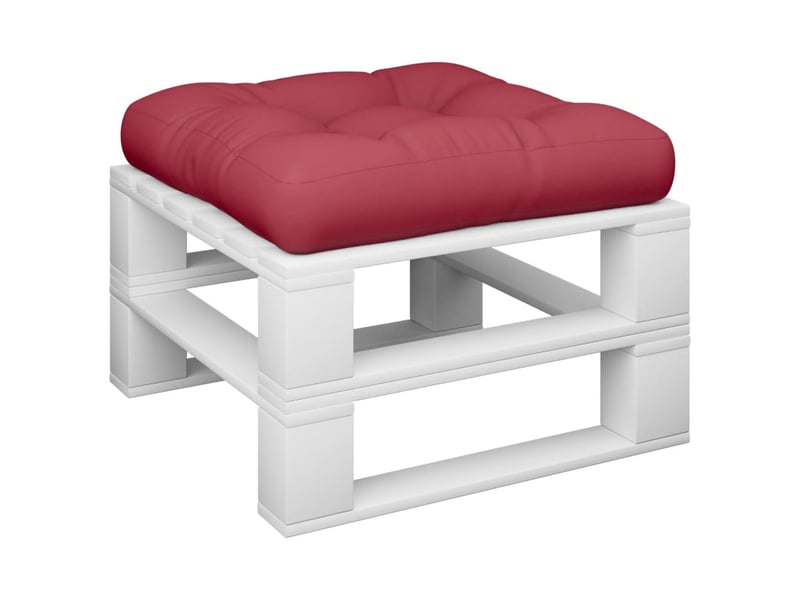  Coussin de palette, coussin de chaise, coussin de canapé rouge bordeaux 50x50x12 cm tissu cf55450  - Conforama C