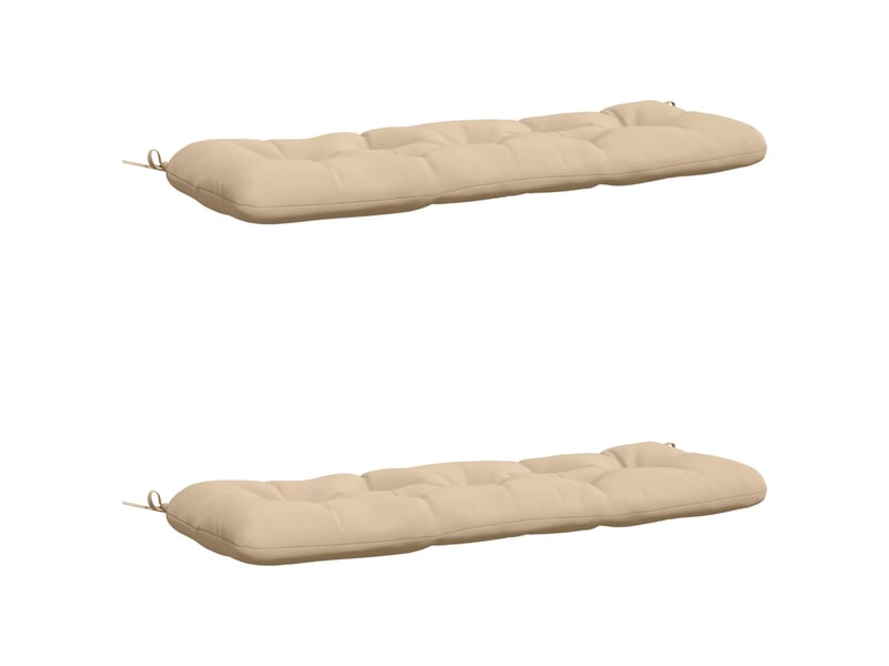 Lot de 2 coussins de banc, coussins d'assise vianen 100 % polyester crème cf57648 - Conforama A