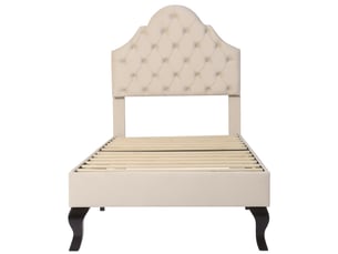 Lit simple 90x200 cm ZOVIRA coloris beige