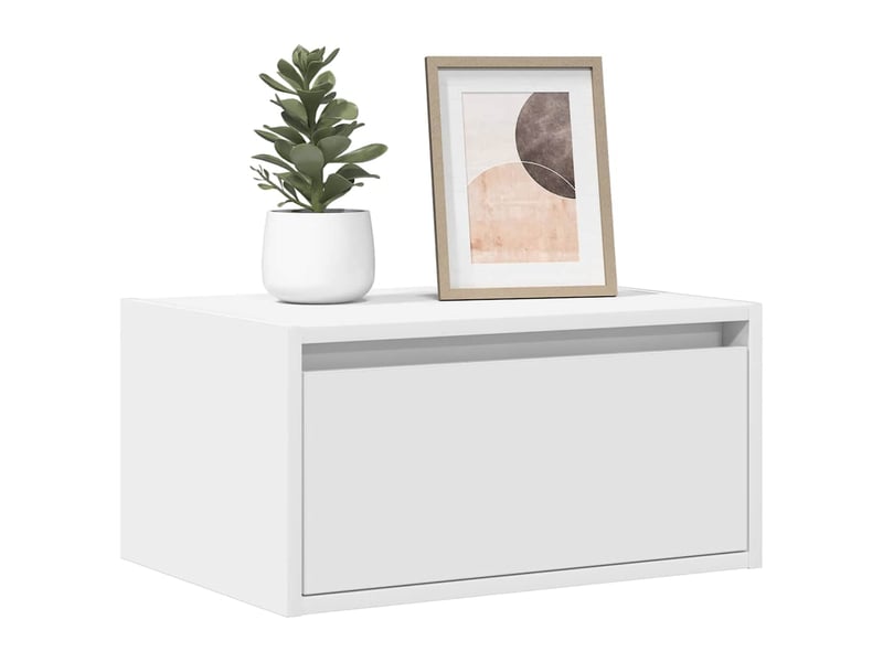  Table de chevet, table d'appoint murale avec lumières led blanc  - Conforama B