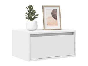 Table de chevet, table d'appoint murale avec lumières led blanc