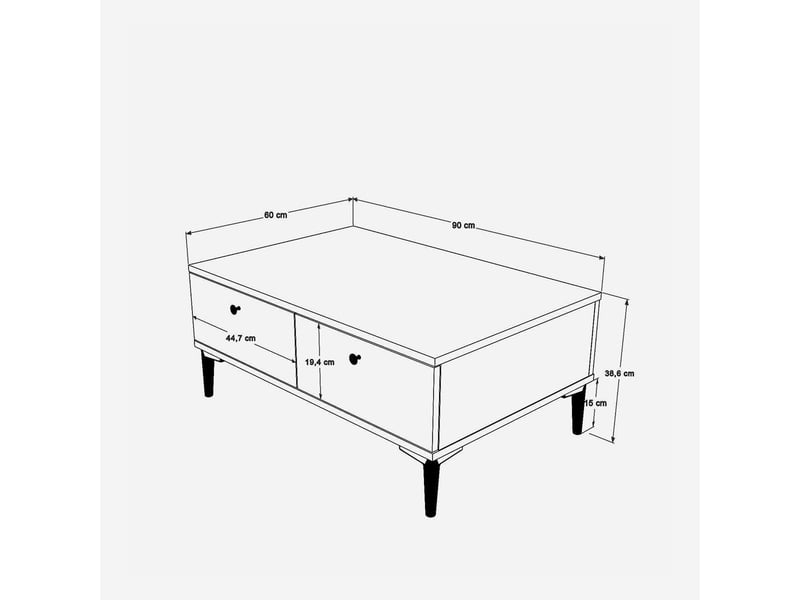  Table basse avec rangement pour salon velka  - Conforama C