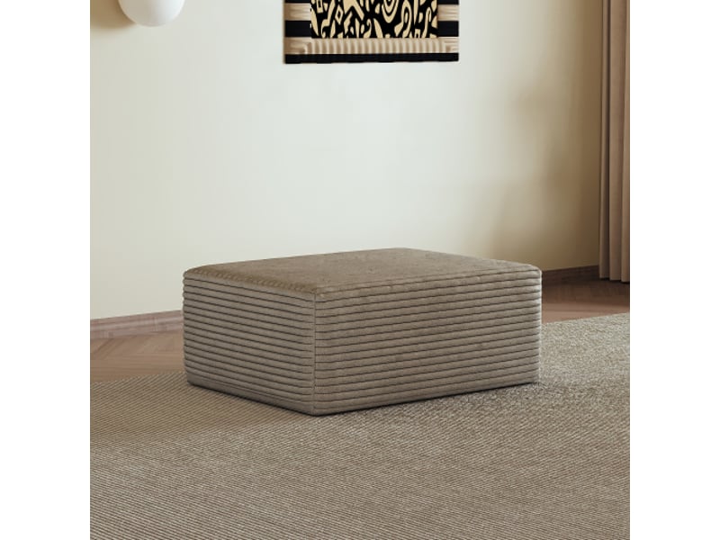 Ottoman y165 – pouf d'appoint camel, élégant et moderne - Conforama B